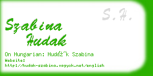 szabina hudak business card